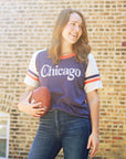 Retro Chicago Football Custom Ringer T-Shirt