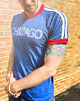 Retro Chicago Baseball Custom Ringer T-Shirt