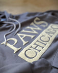 PAWS Gray Script Applique Hoodie