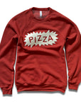 Pizza Felt Applique Crewneck Sweatshirt