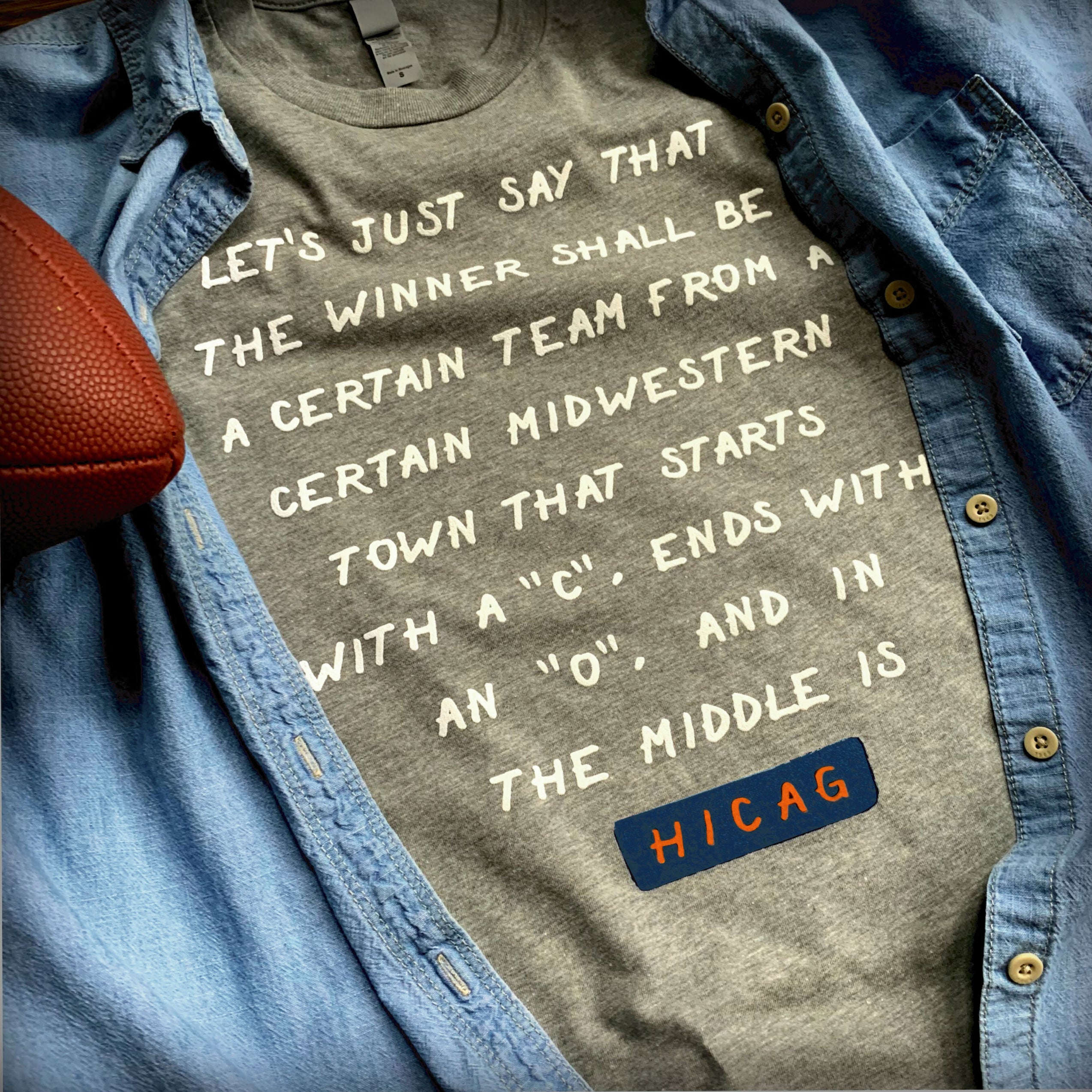 Chicago bears denim shirt sales