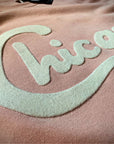 Chicago Felt Applique Peach Crewneck