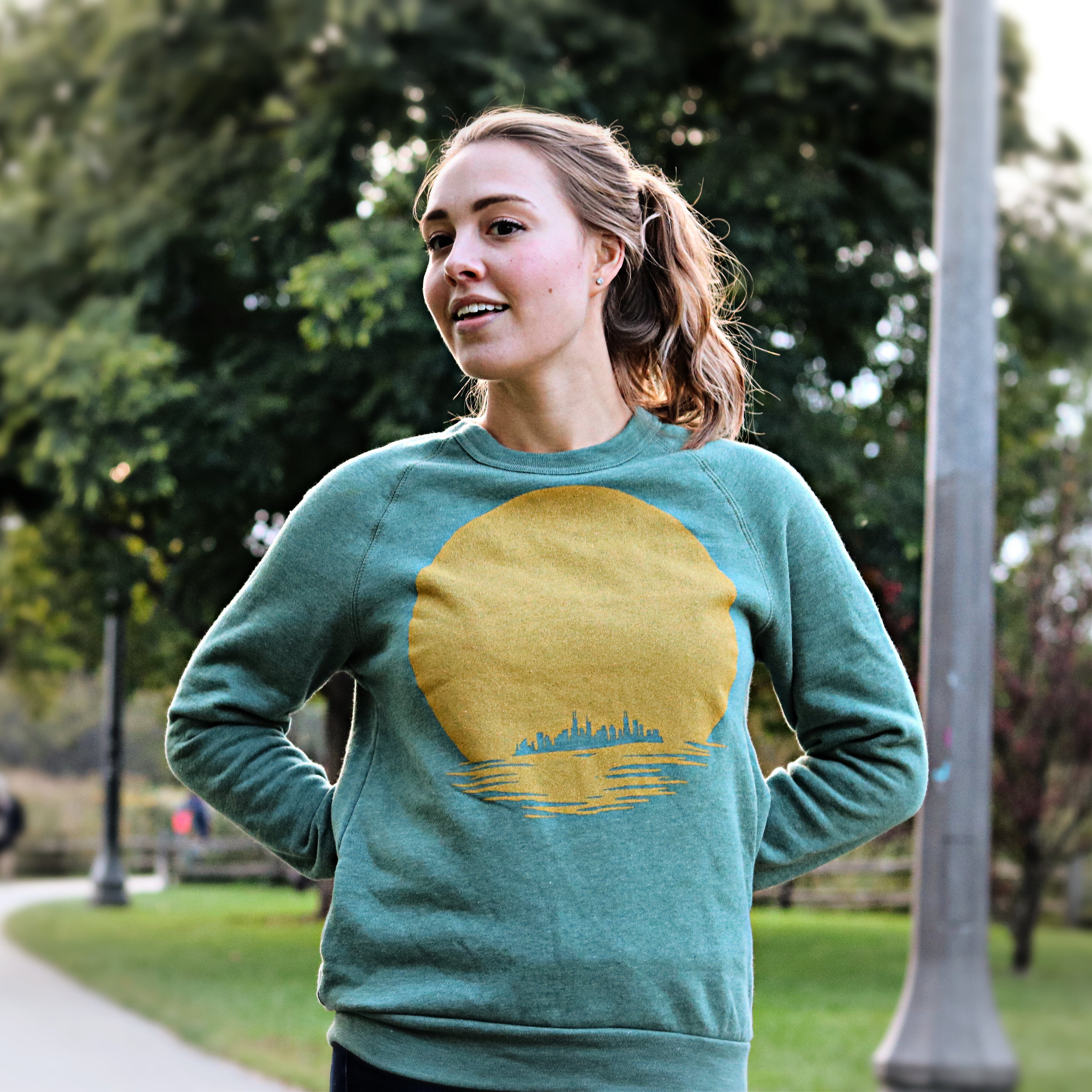 Yellow deals green sweatshirt
