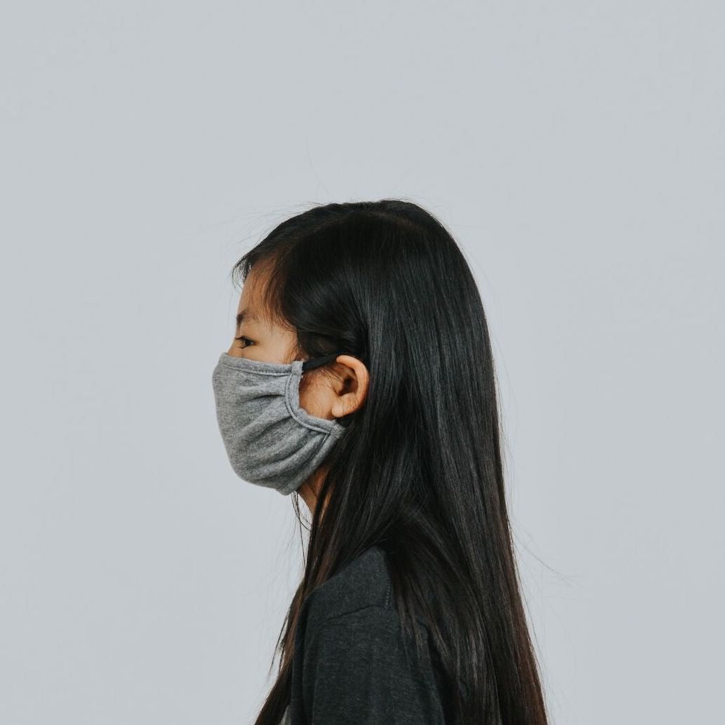 Youth Gray Cloth Mask