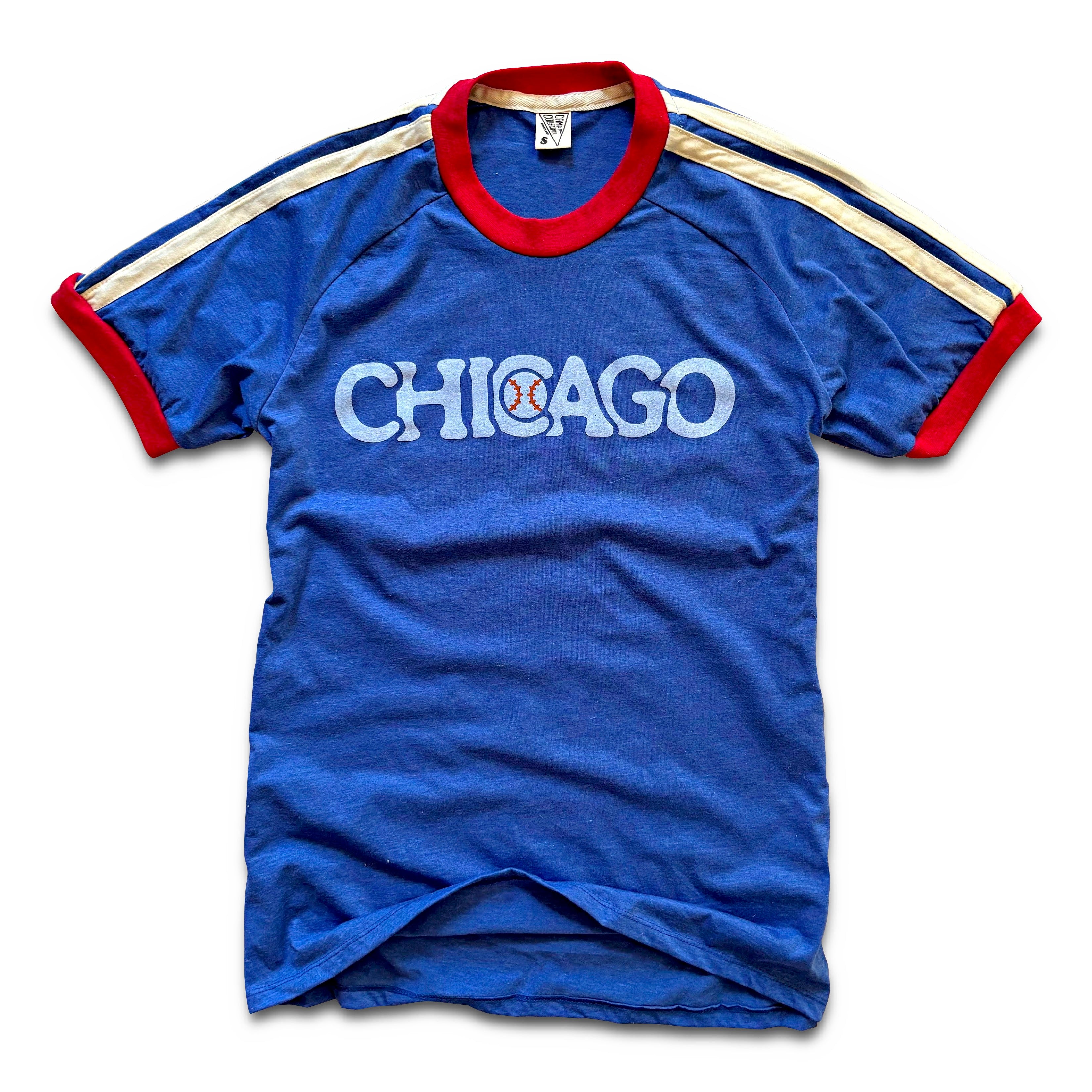 Retro Chicago Baseball Custom Ringer T-Shirt