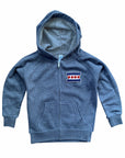 Navy Chicago Flag Patch Kids Hoodie