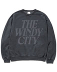 Windy City Black Puff Crewneck