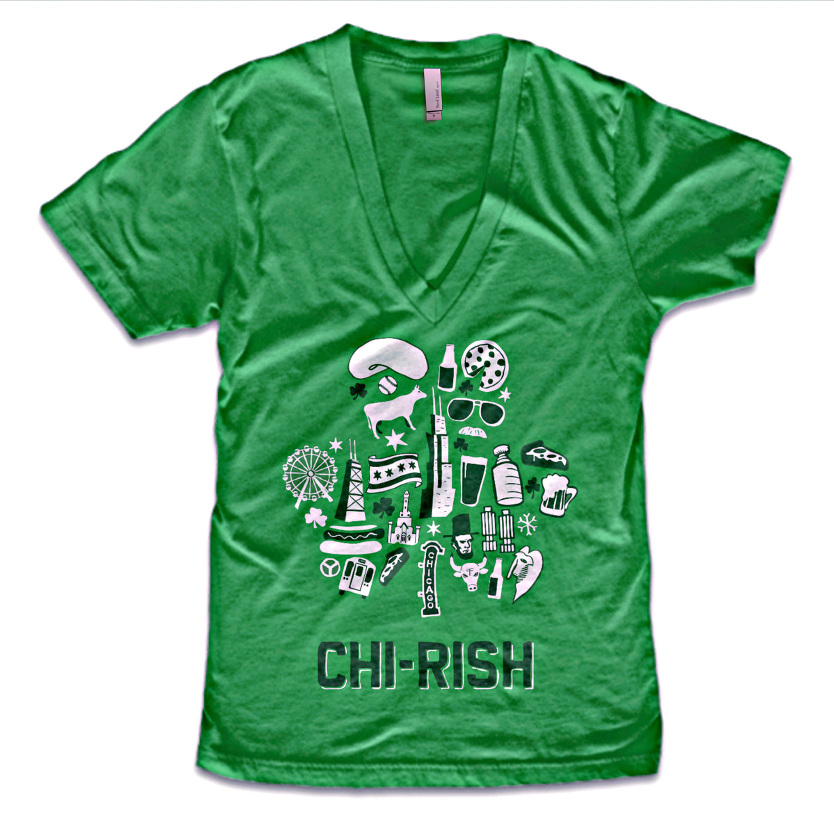 CHI-rish Women's V-Neck - Chitown Clothing