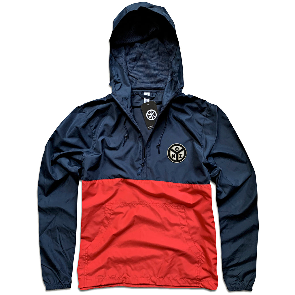 Municipal Logo Patch Navy/Red Quarter-Zip Jacket