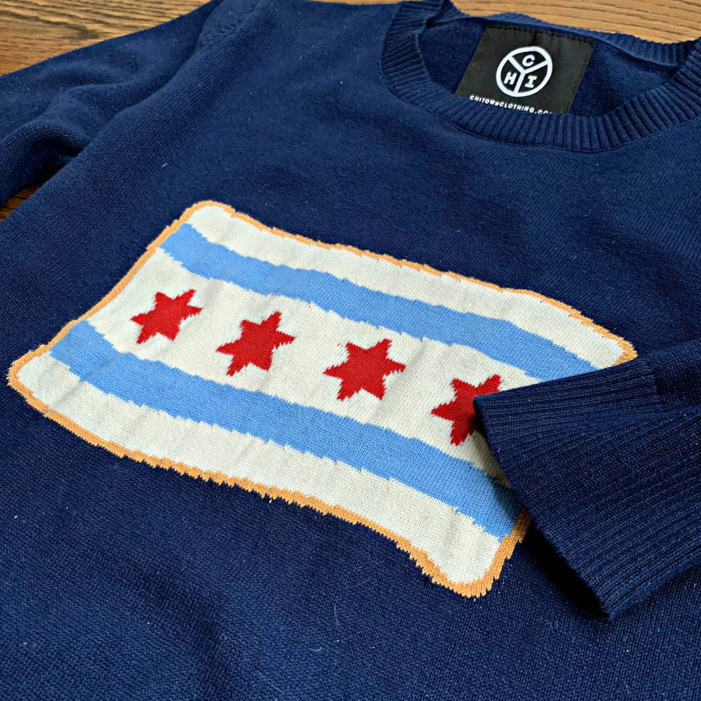 Chicago Flag Knit Sweater Chitown Clothing