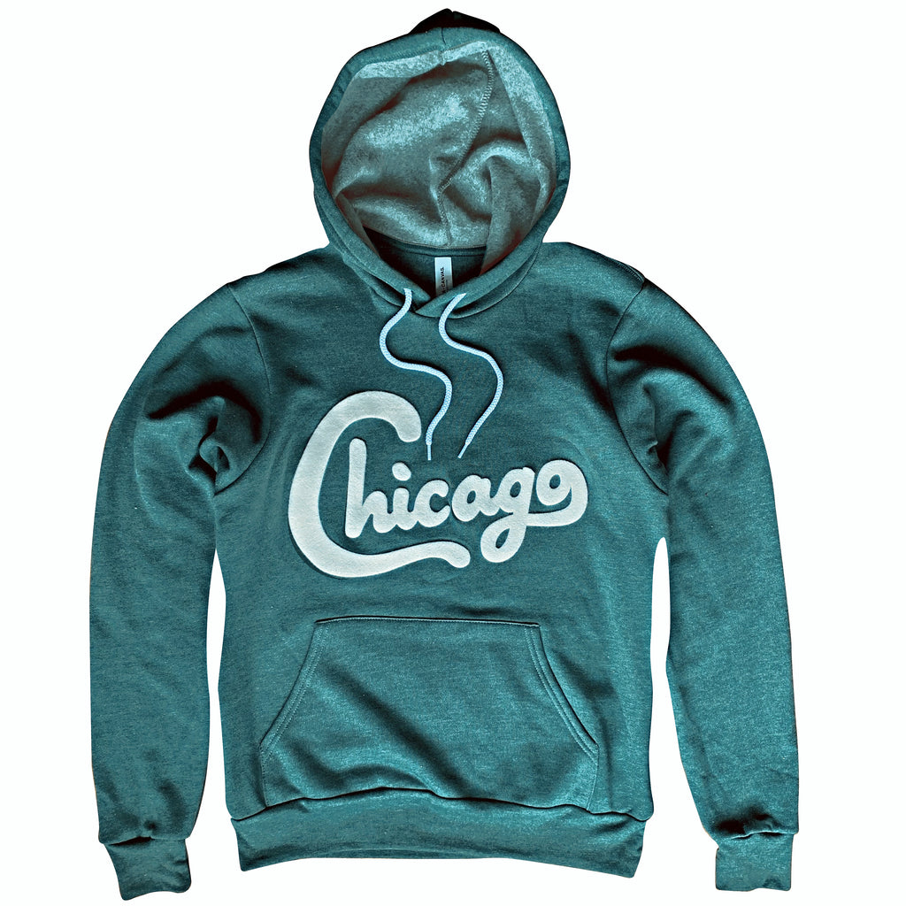 Chicago Felt Applique Hoodie - Chitown Clothing L
