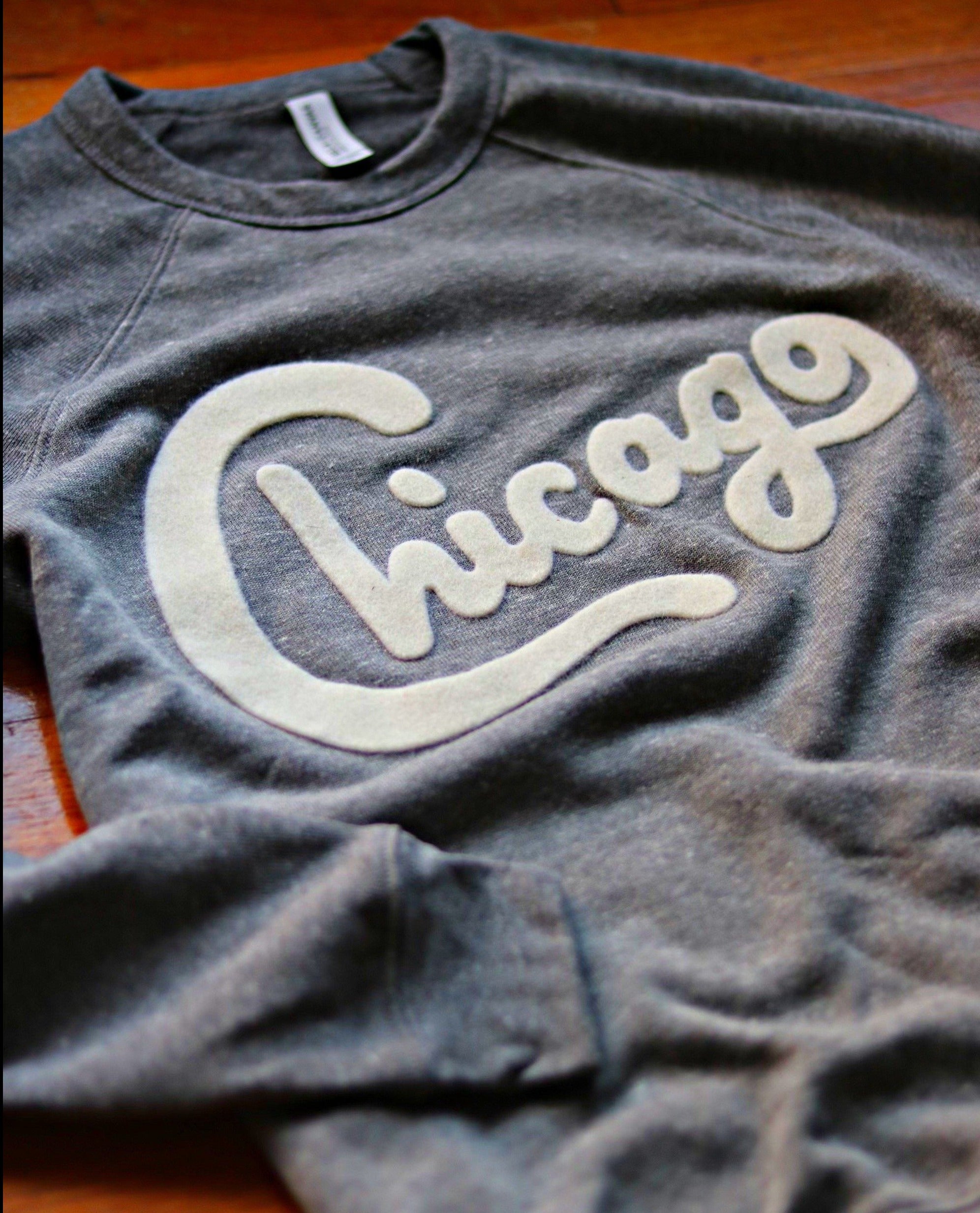 Chicago Felt Applique Crewneck - Chitown Clothing